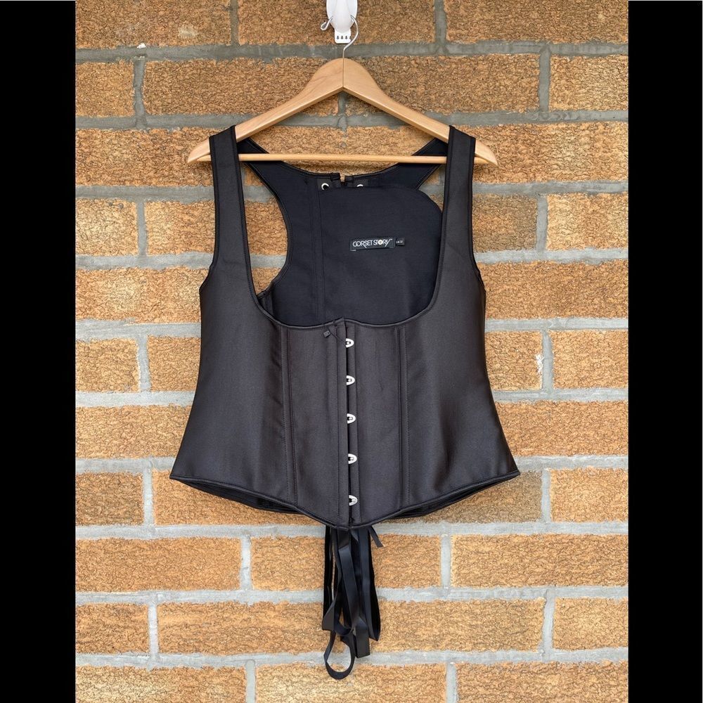 Corset Story | Black High Back Underbust Corset With Straps Size 22uk /18us — image 3 of 8